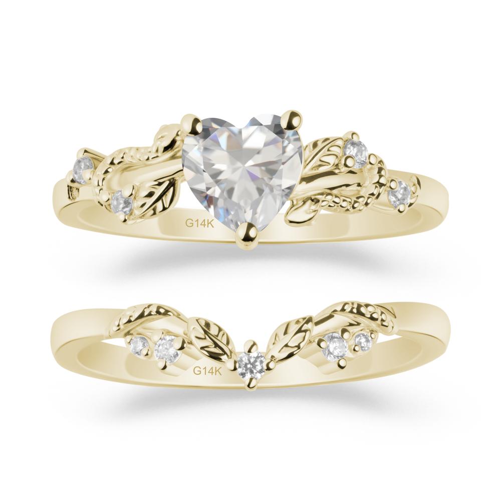 Snake Inspire Cubic Zirconia Wedding Ring Set - LUO Jewelry #metal_xxxxx