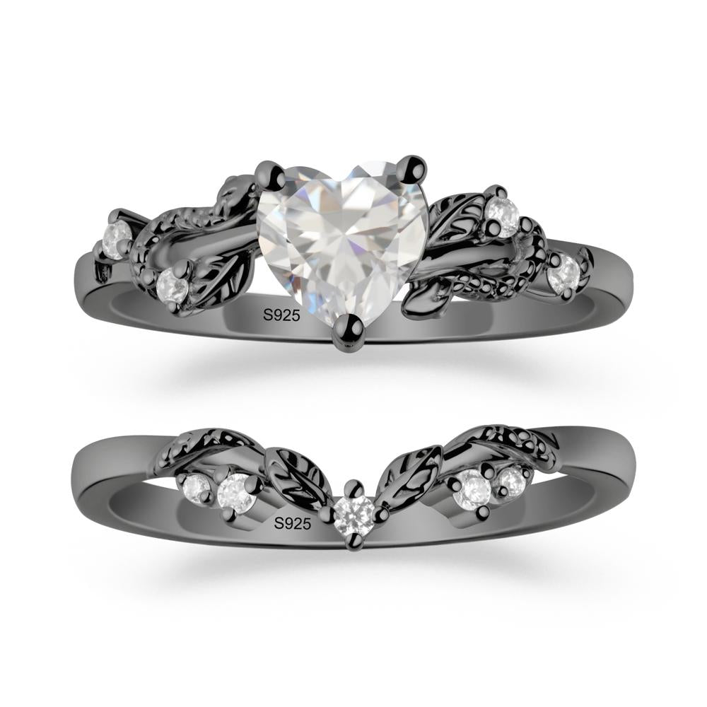 Snake Inspire Cubic Zirconia Wedding Ring Set - LUO Jewelry #metal_xxxxx