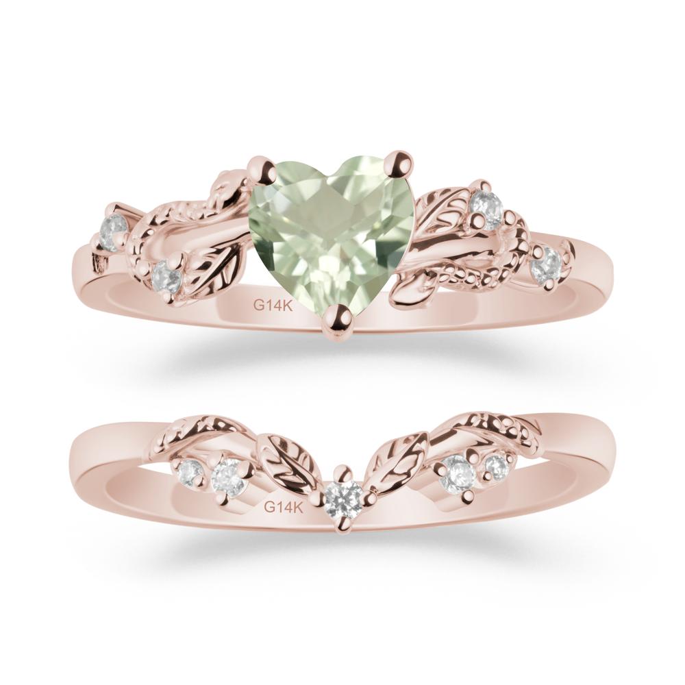 Snake Inspire Green Amethyst Wedding Ring Set - LUO Jewelry #metal_xxxxx