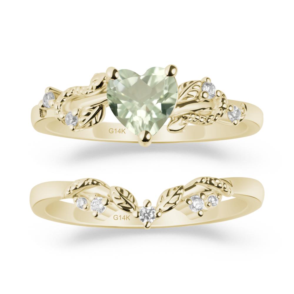 Snake Inspire Green Amethyst Wedding Ring Set - LUO Jewelry #metal_xxxxx