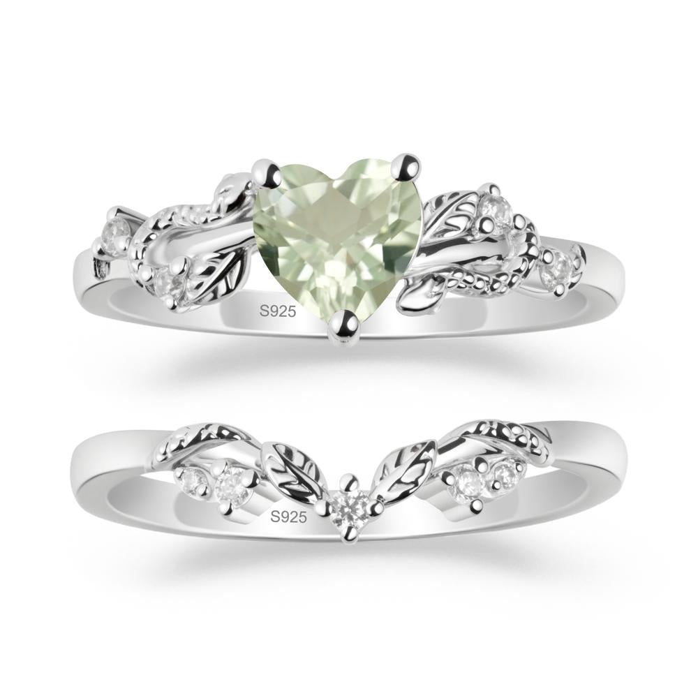 Snake Inspire Green Amethyst Wedding Ring Set - LUO Jewelry #metal_xxxxx