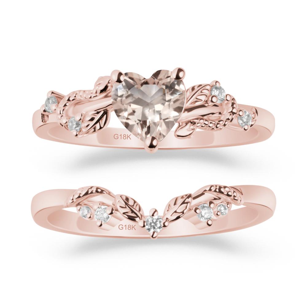 Snake Inspire Morganite Wedding Ring Set - LUO Jewelry #metal_xxxxx