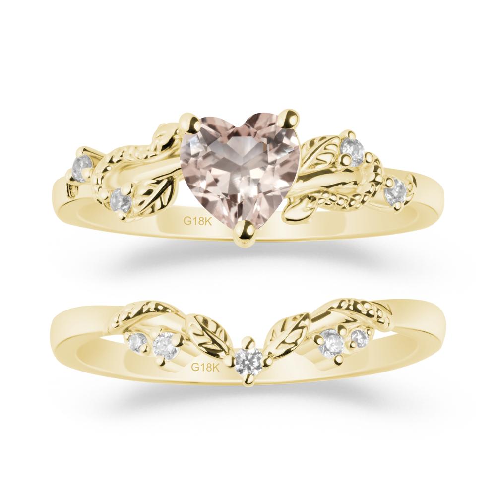 Snake Inspire Morganite Wedding Ring Set - LUO Jewelry #metal_xxxxx