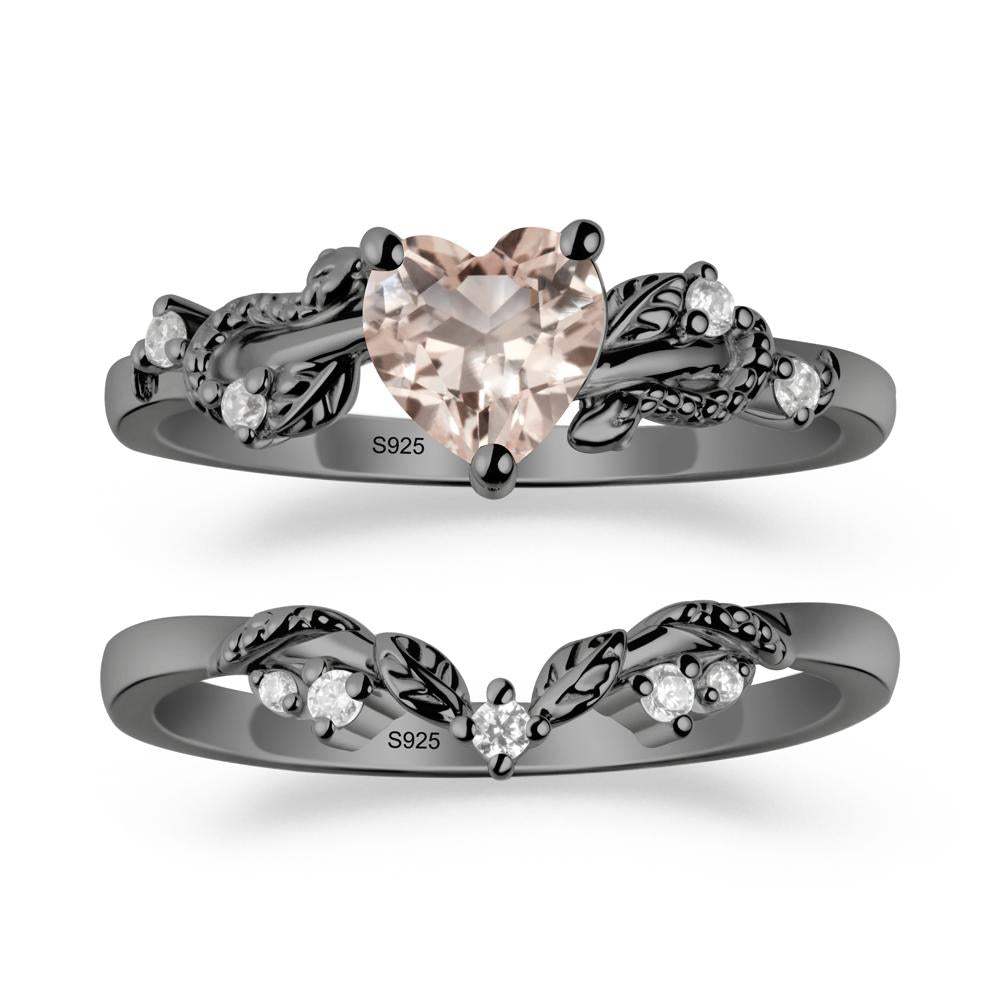 Snake Inspire Morganite Wedding Ring Set - LUO Jewelry #metal_xxxxx