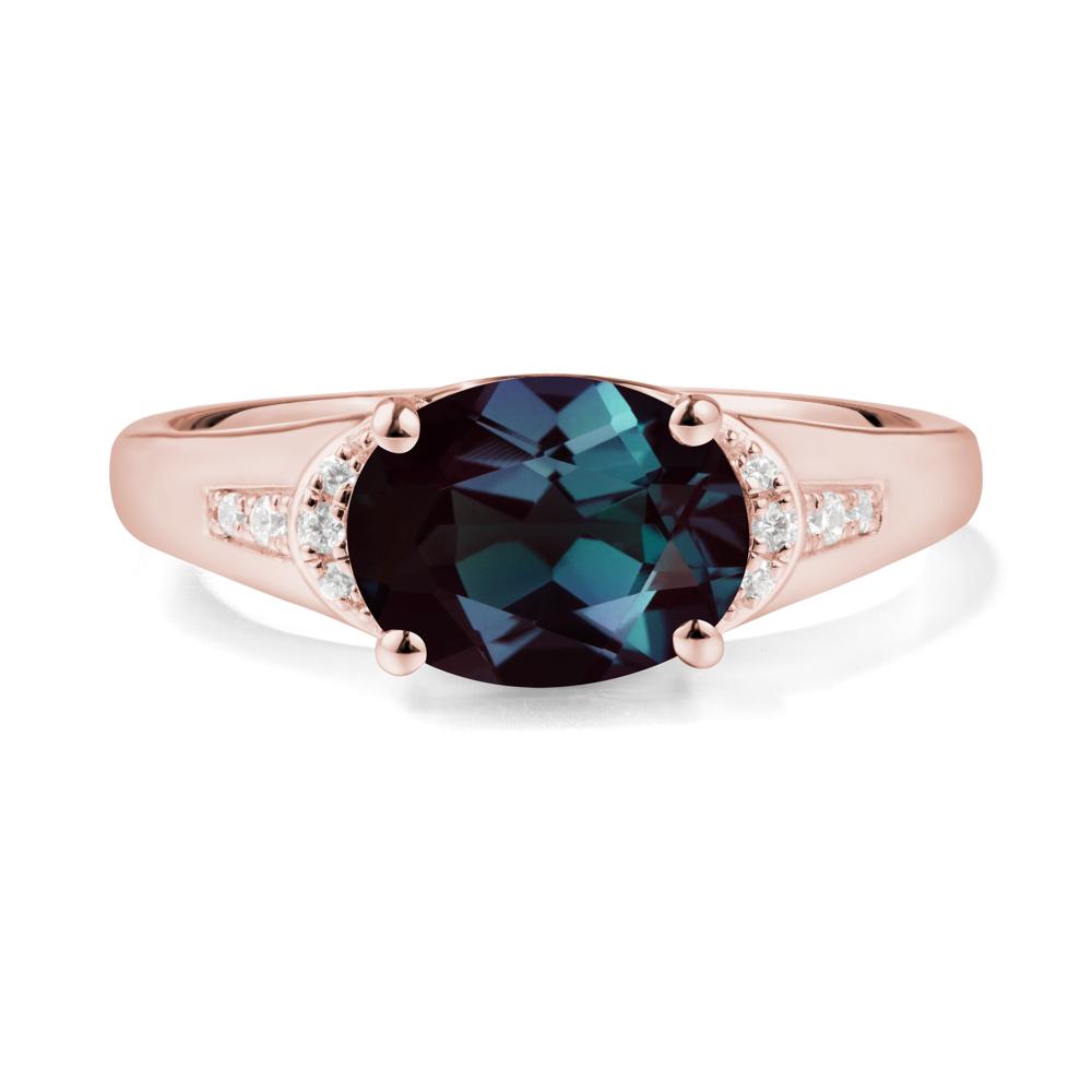 Oval Alexandrite Statement Ring - LUO Jewelry #metal_18k rose gold