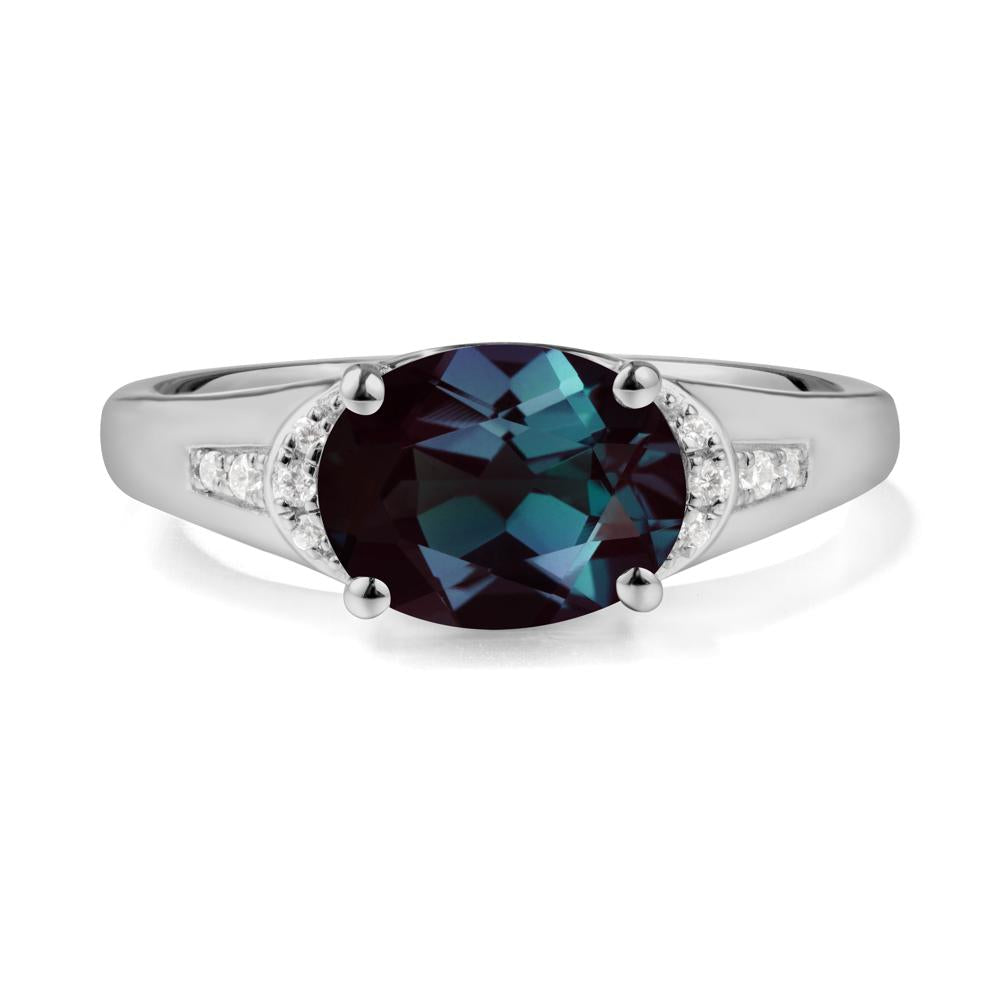 Oval Alexandrite Statement Ring - LUO Jewelry #metal_platinum