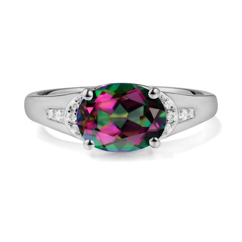 Oval Mystic Topaz Statement Ring - LUO Jewelry #metal_platinum