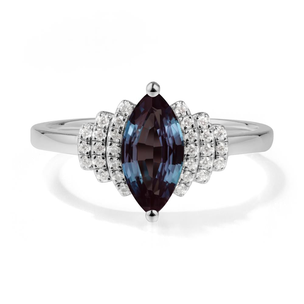 Marquise Alexandrite Statement Ring - LUO Jewelry #metal_platinum