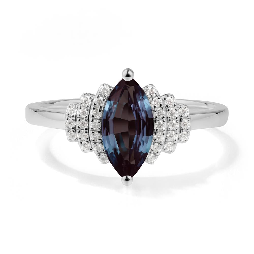Marquise Alexandrite Statement Ring - LUO Jewelry #metal_platinum