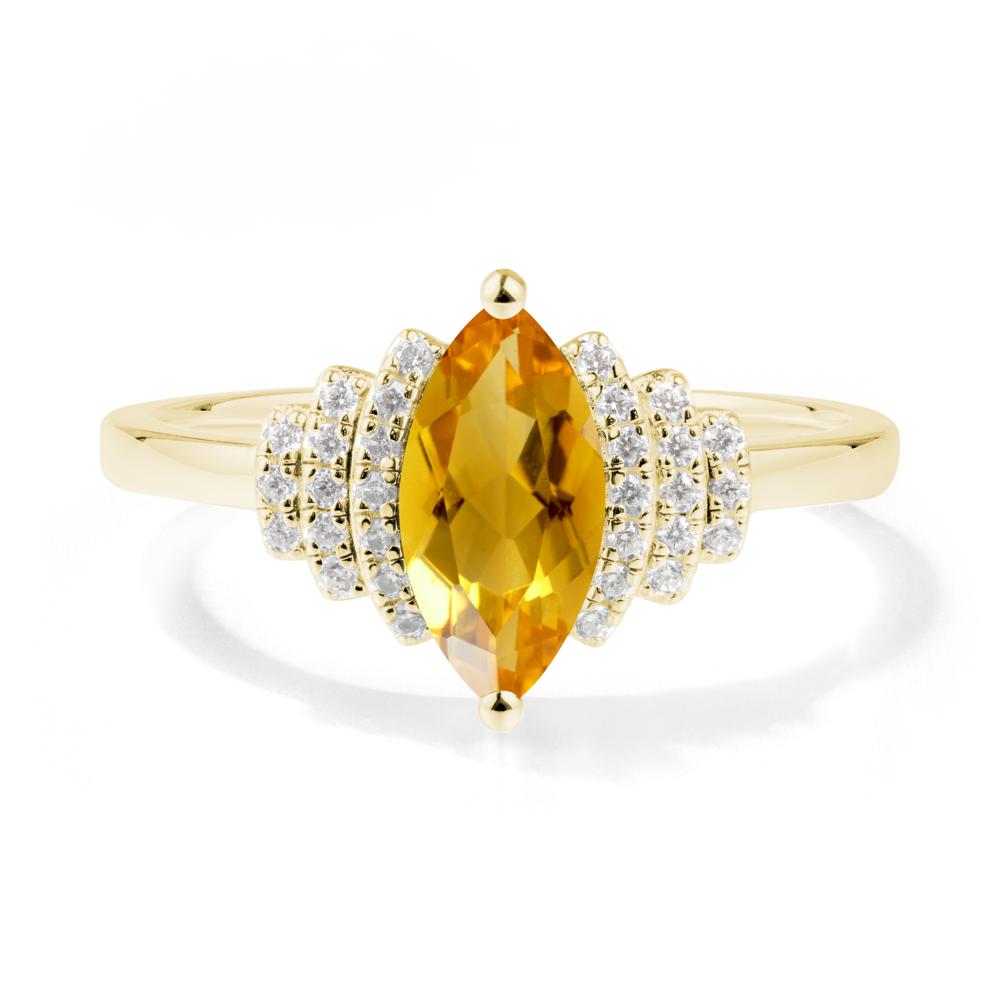 Marquise Citrine Cluster Ring - LUO Jewelry #metal_18k yellow gold