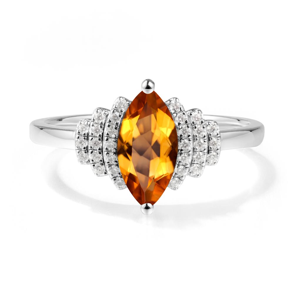 Marquise Citrine Cluster Ring - LUO Jewelry #metal_sterling silver
