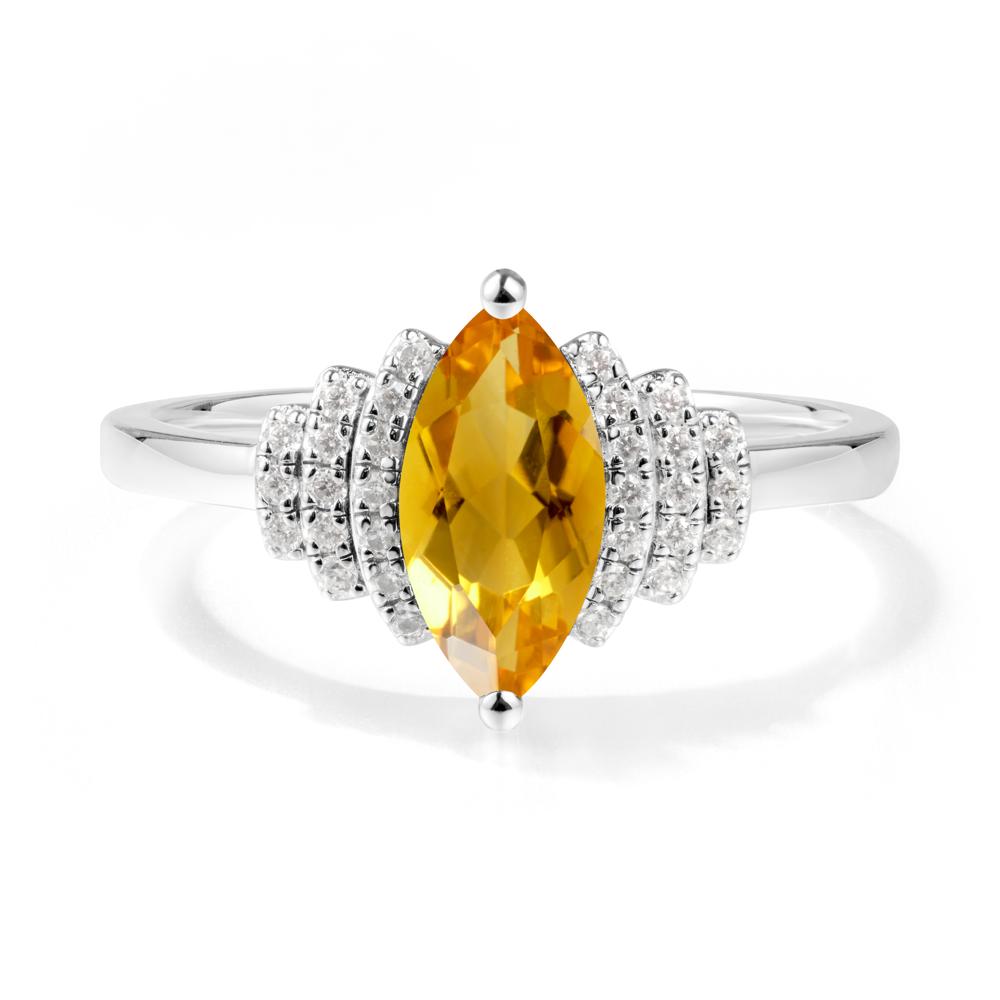 Marquise Citrine Cluster Ring - LUO Jewelry #metal_sterling silver