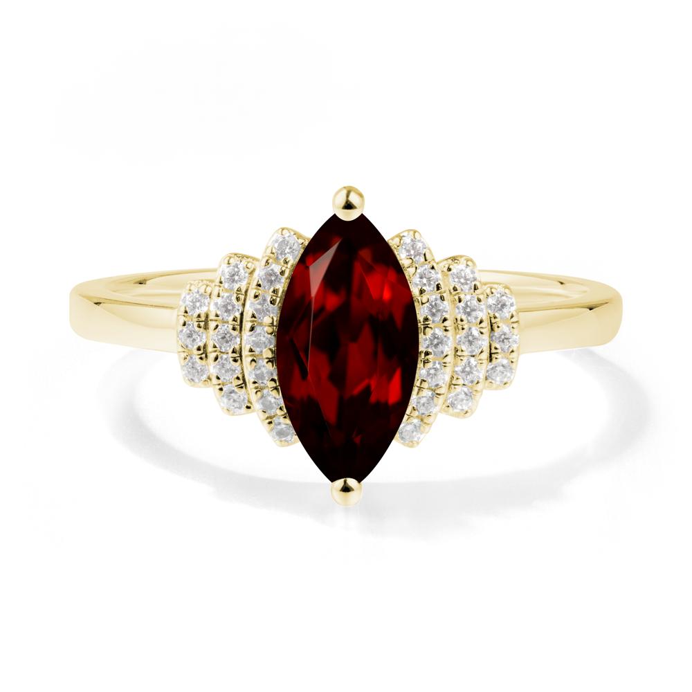 Marquise Garnet Statement Ring - LUO Jewelry #metal_18k yellow gold