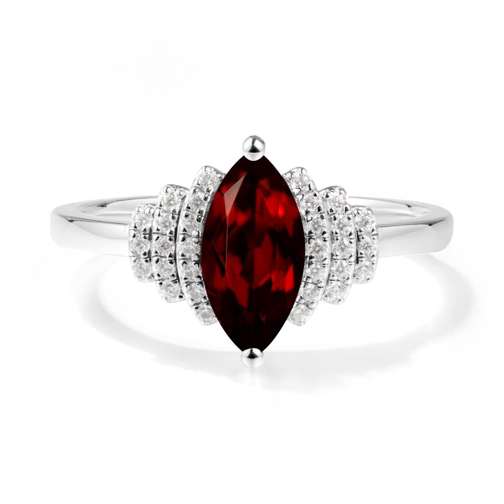 Marquise Garnet Statement Ring - LUO Jewelry #metal_sterling silver