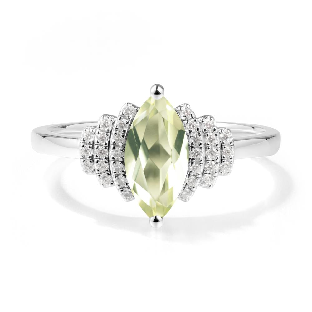 Marquise Lemon Quartz Cluster Ring - LUO Jewelry #metal_sterling silver