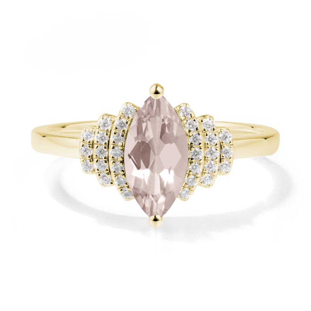 Marquise Morganite Statement Ring - LUO Jewelry #metal_18k yellow gold