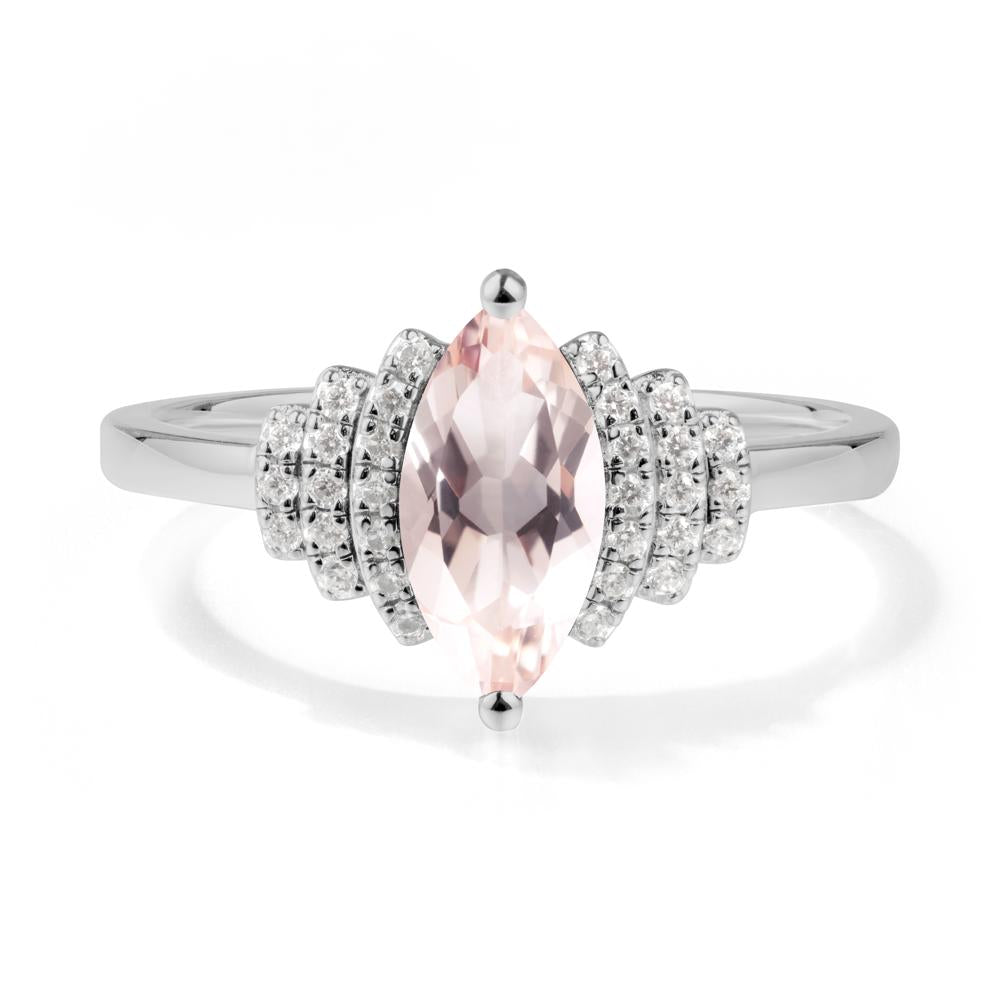 Marquise Morganite Statement Ring - LUO Jewelry #metal_platinum