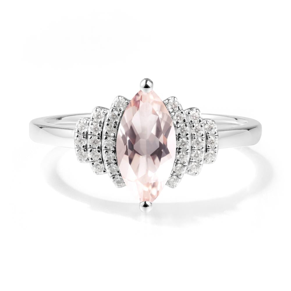 Marquise Morganite Statement Ring - LUO Jewelry #metal_sterling silver