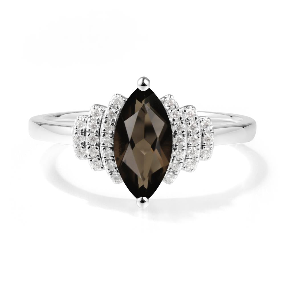 Marquise Smoky Quartz Statement Ring - LUO Jewelry #metal_sterling silver