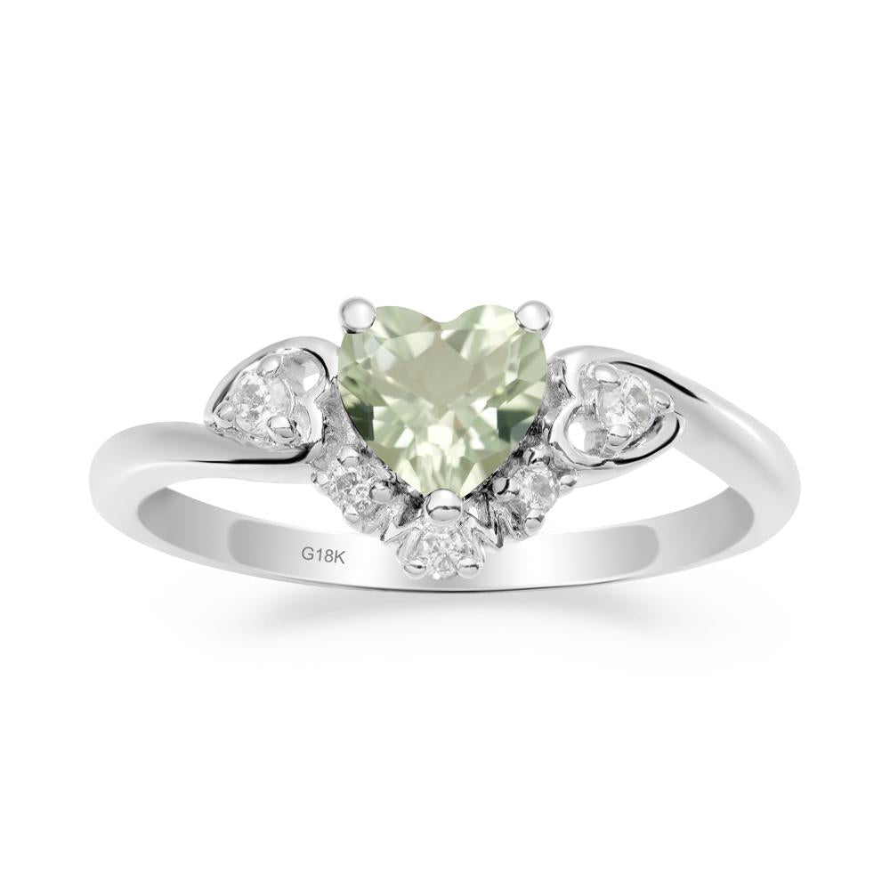 Green Amethyst Mother's Ring - LUO Jewelry #metal_18k white gold