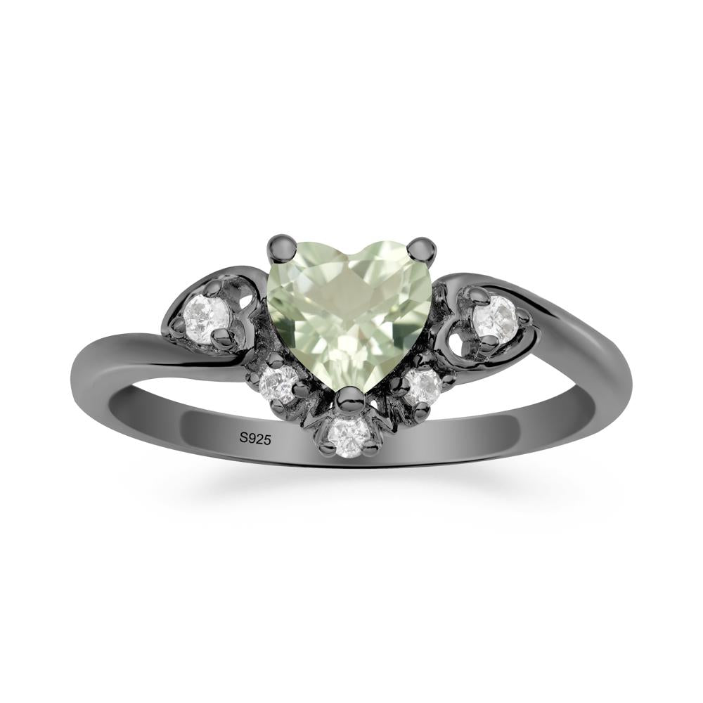 Green Amethyst Mother's Ring - LUO Jewelry #metal_black finish sterling silver