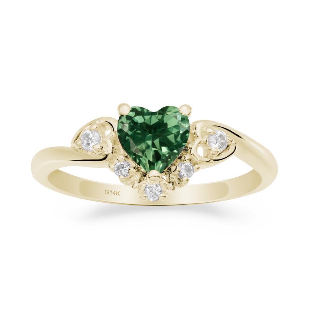 Green Sapphire Mother's Ring - LUO Jewelry #metal_14k yellow gold