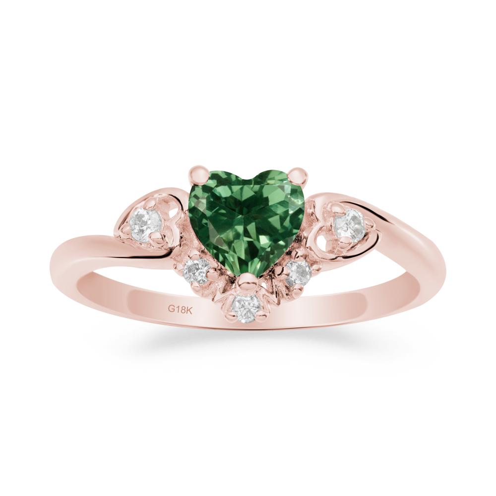 Green Sapphire Mother's Ring - LUO Jewelry #metal_18k rose gold