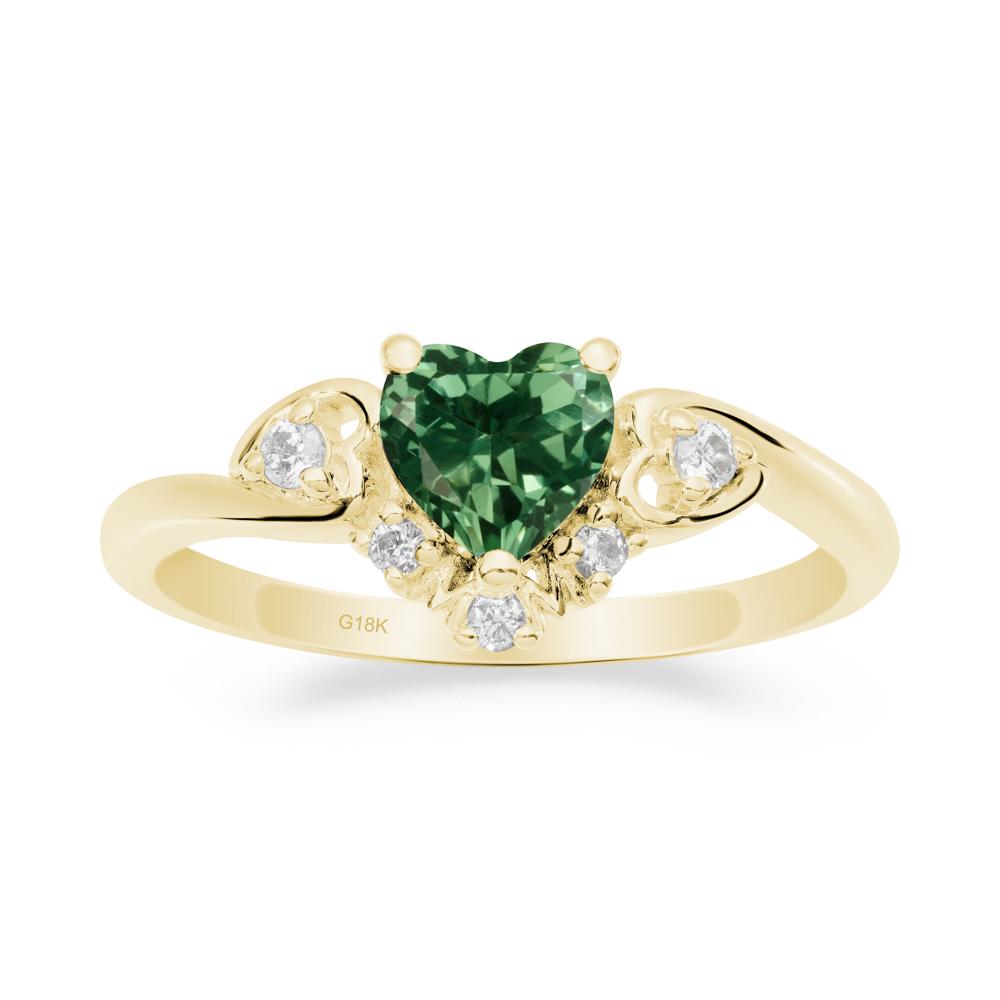 Green Sapphire Mother's Ring - LUO Jewelry #metal_18k yellow gold