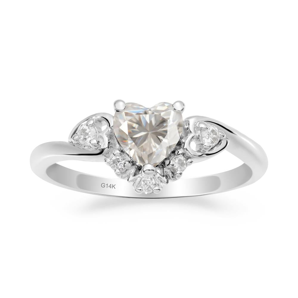 Moissanite Mother's Ring - LUO Jewelry #metal_14k white gold