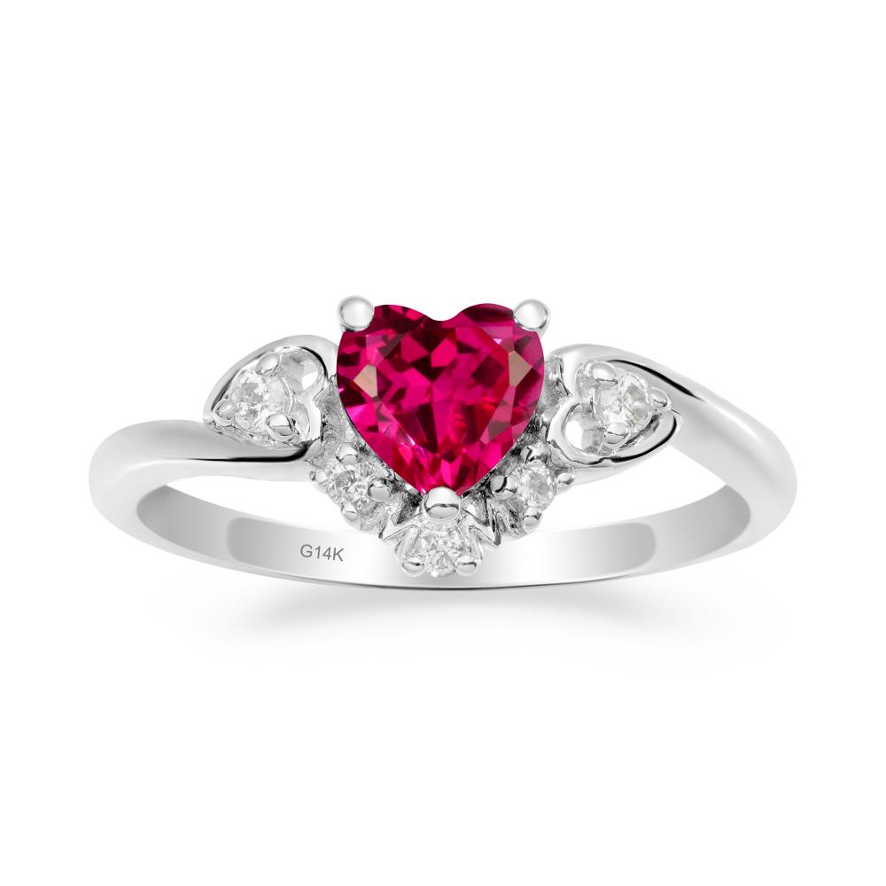 Ruby Mother's Ring - LUO Jewelry #metal_14k white gold