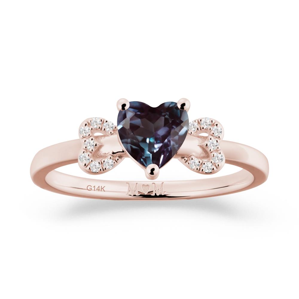 Heart Shapped Alexandrite Statement Ring - LUO Jewelry #metal_14k rose gold