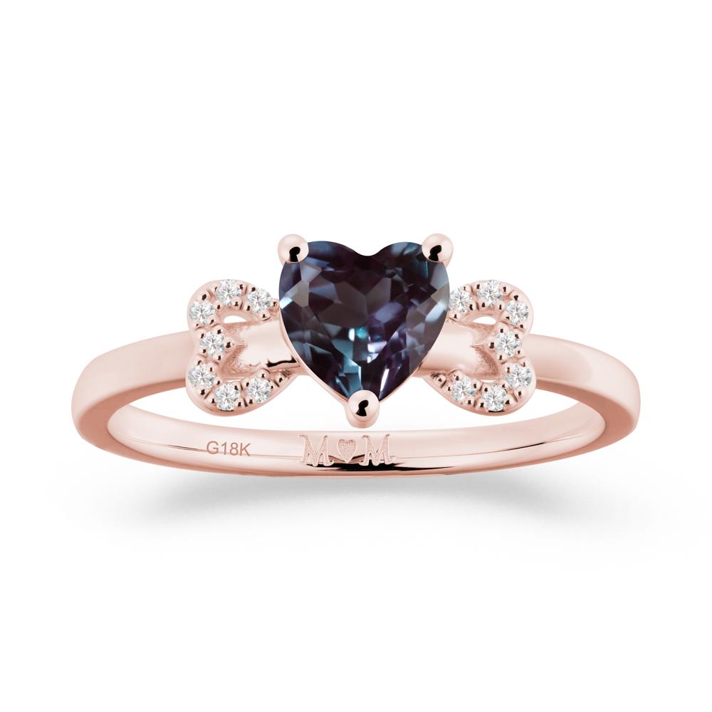 Heart Shapped Alexandrite Statement Ring - LUO Jewelry #metal_18k rose gold