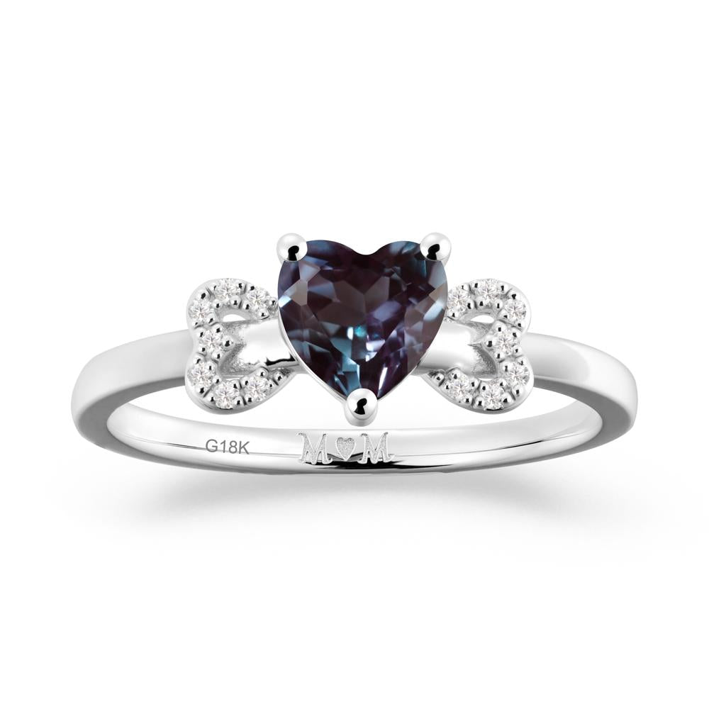 Heart Shapped Alexandrite Statement Ring - LUO Jewelry #metal_18k white gold