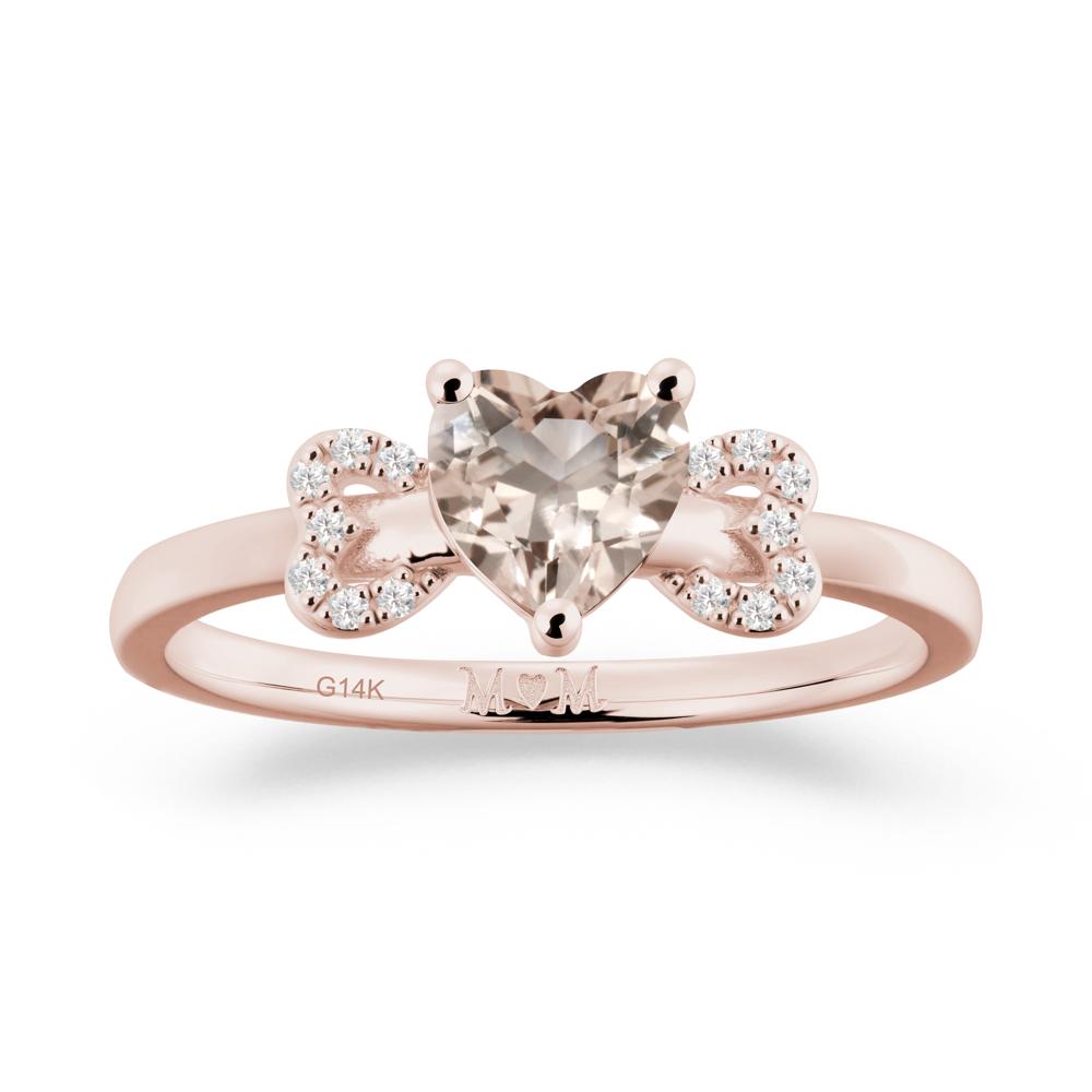 Heart Shapped Morganite Statement Ring - LUO Jewelry #metal_14k rose gold