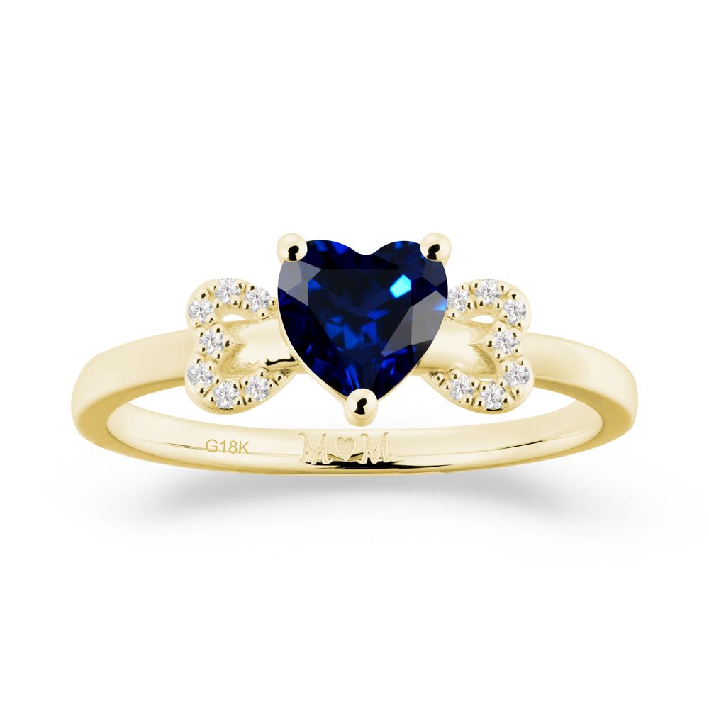 Heart Shapped Sapphire Statement Ring - LUO Jewelry #metal_18k yellow gold