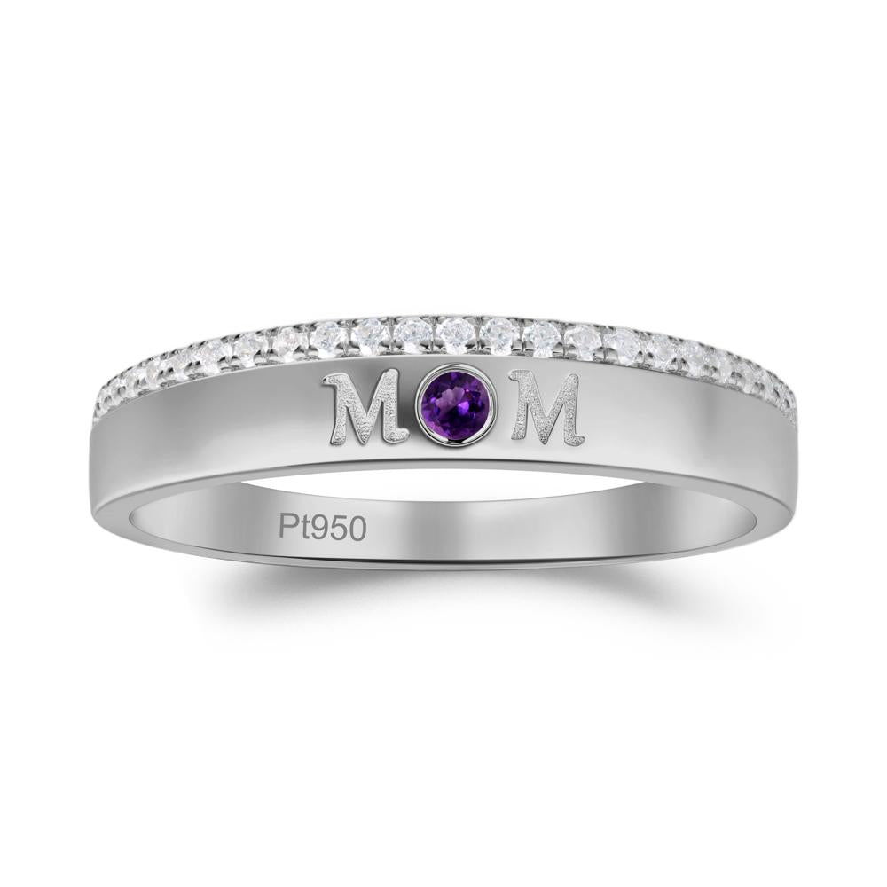 Amethyst Eternity Mother's Ring - LUO Jewelry #metal_platinum