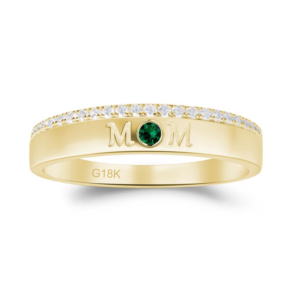 Emerald Eternity Mother's Ring - LUO Jewelry #metal_18k yellow gold