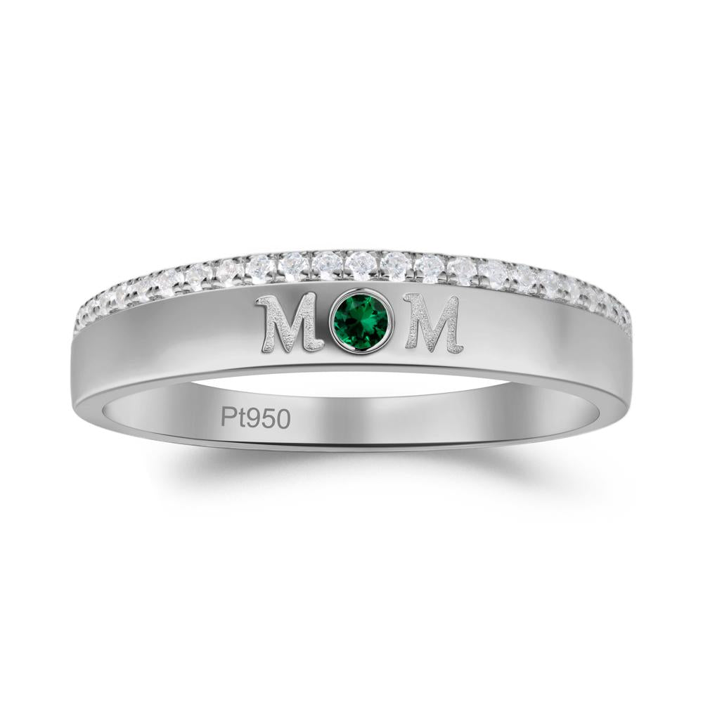 Emerald Eternity Mother's Ring - LUO Jewelry #metal_platinum