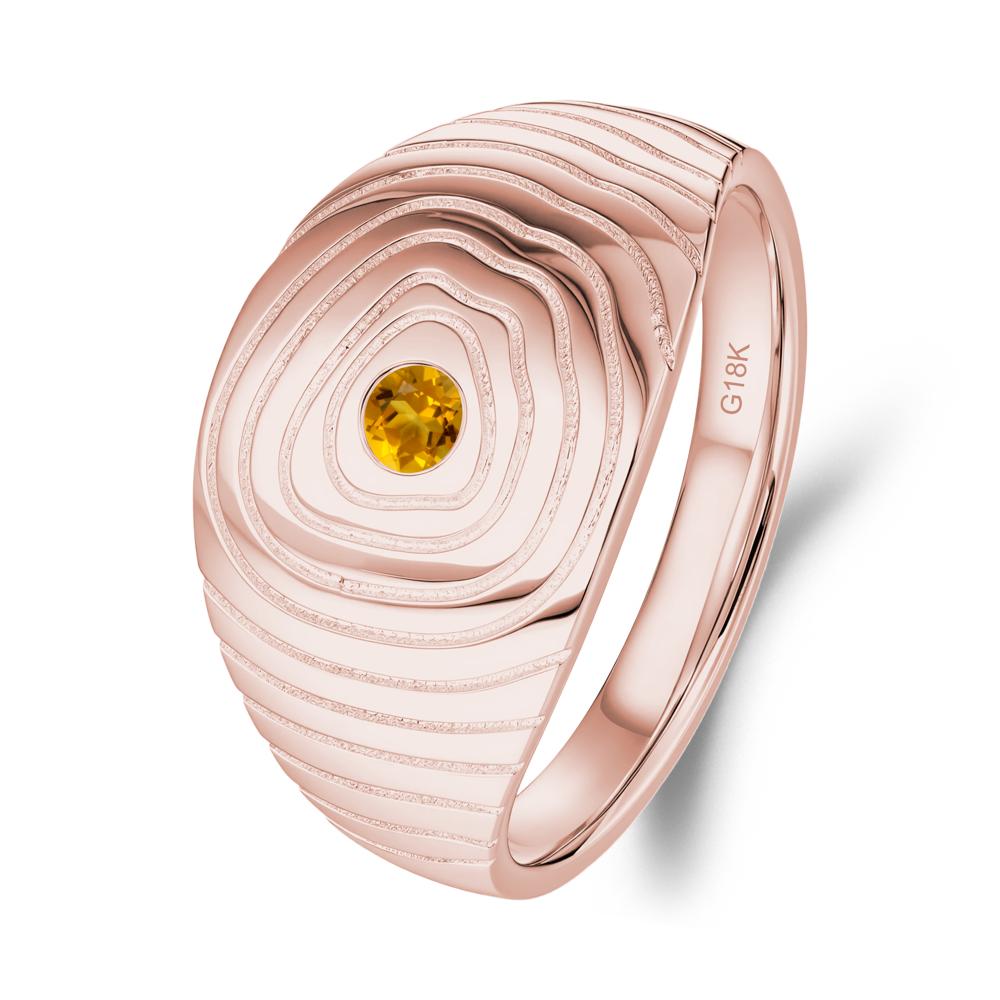 Natural Inspired Citrine Ring - LUO Jewelry #metal_18k rose gold