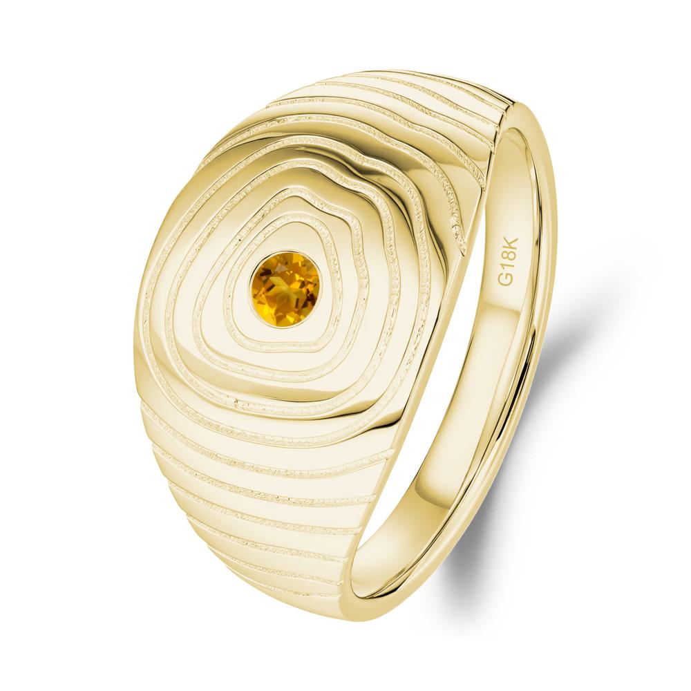 Natural Inspired Citrine Ring - LUO Jewelry #metal_18k yellow gold