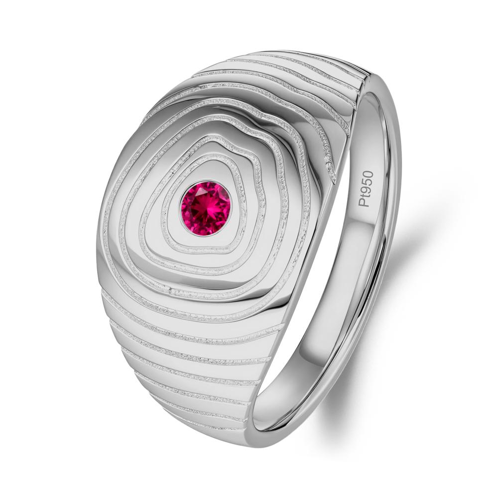 Natural Inspired Ruby Ring - LUO Jewelry #metal_platinum