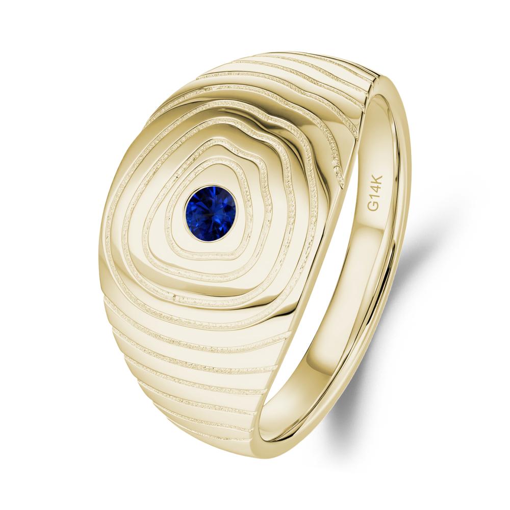 Natural Inspired Sapphire Ring - LUO Jewelry #metal_14k yellow gold