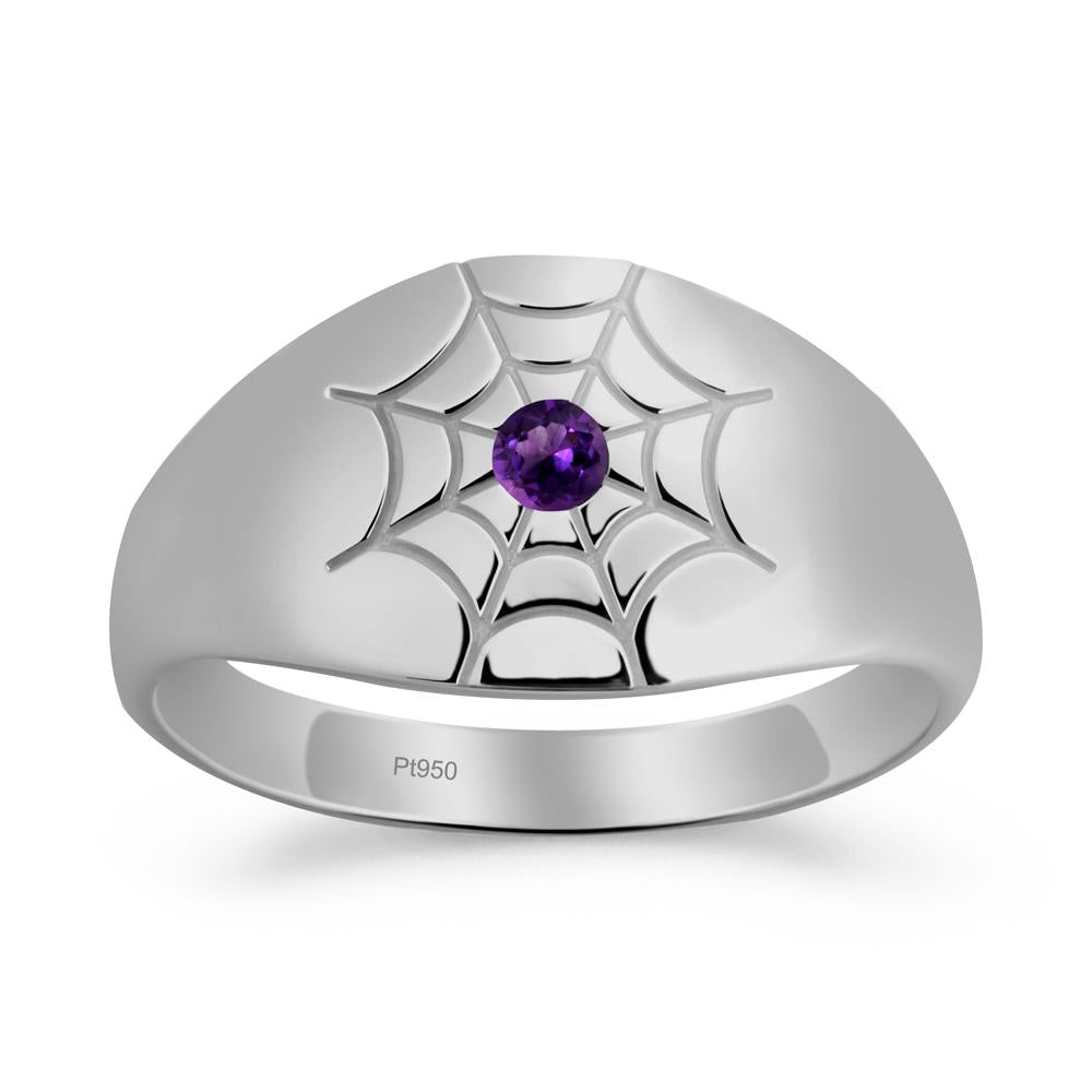 Spider Wed Inspired Amethyst Ring - LUO Jewelry #metal_platinum