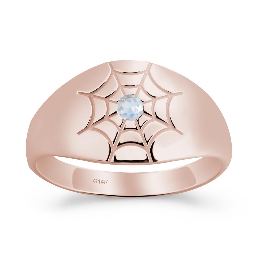 Spider Wed Inspired Moonstone Ring - LUO Jewelry #metal_14k rose gold