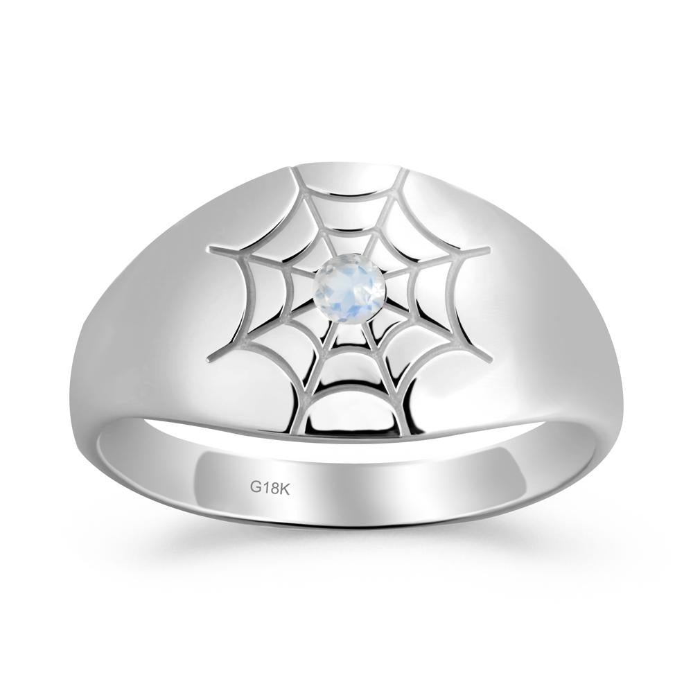 Spider Wed Inspired Moonstone Ring - LUO Jewelry #metal_18k white gold