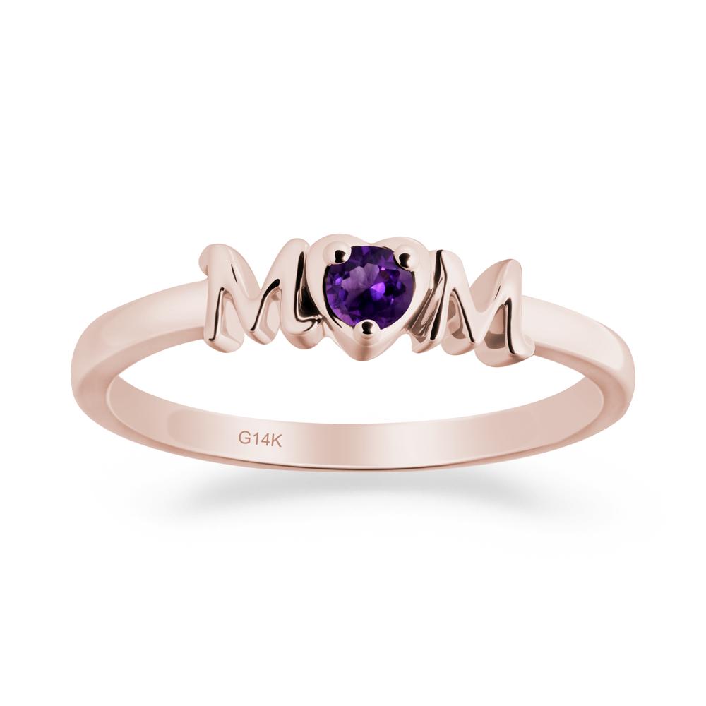 Mom Amethyst Ring - LUO Jewelry #metal_14k rose gold