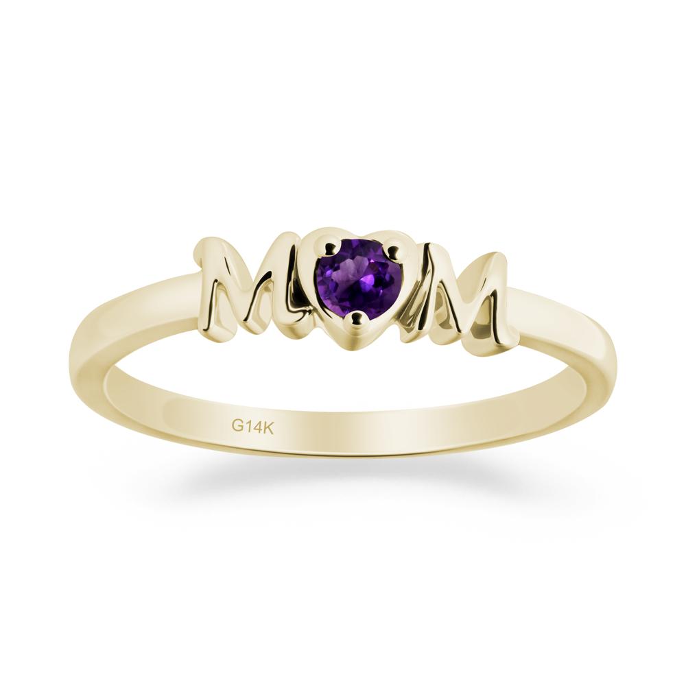 Mom Amethyst Ring - LUO Jewelry #metal_14k yellow gold