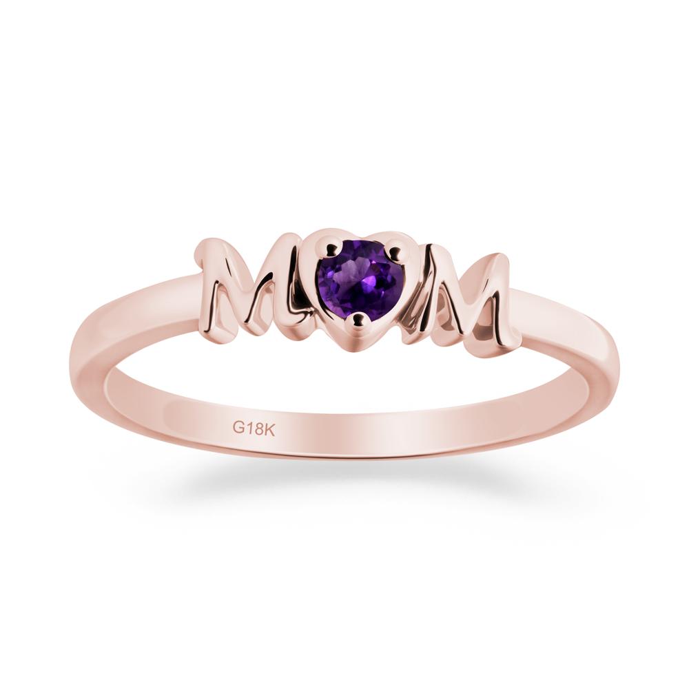 Mom Amethyst Ring - LUO Jewelry #metal_18k rose gold