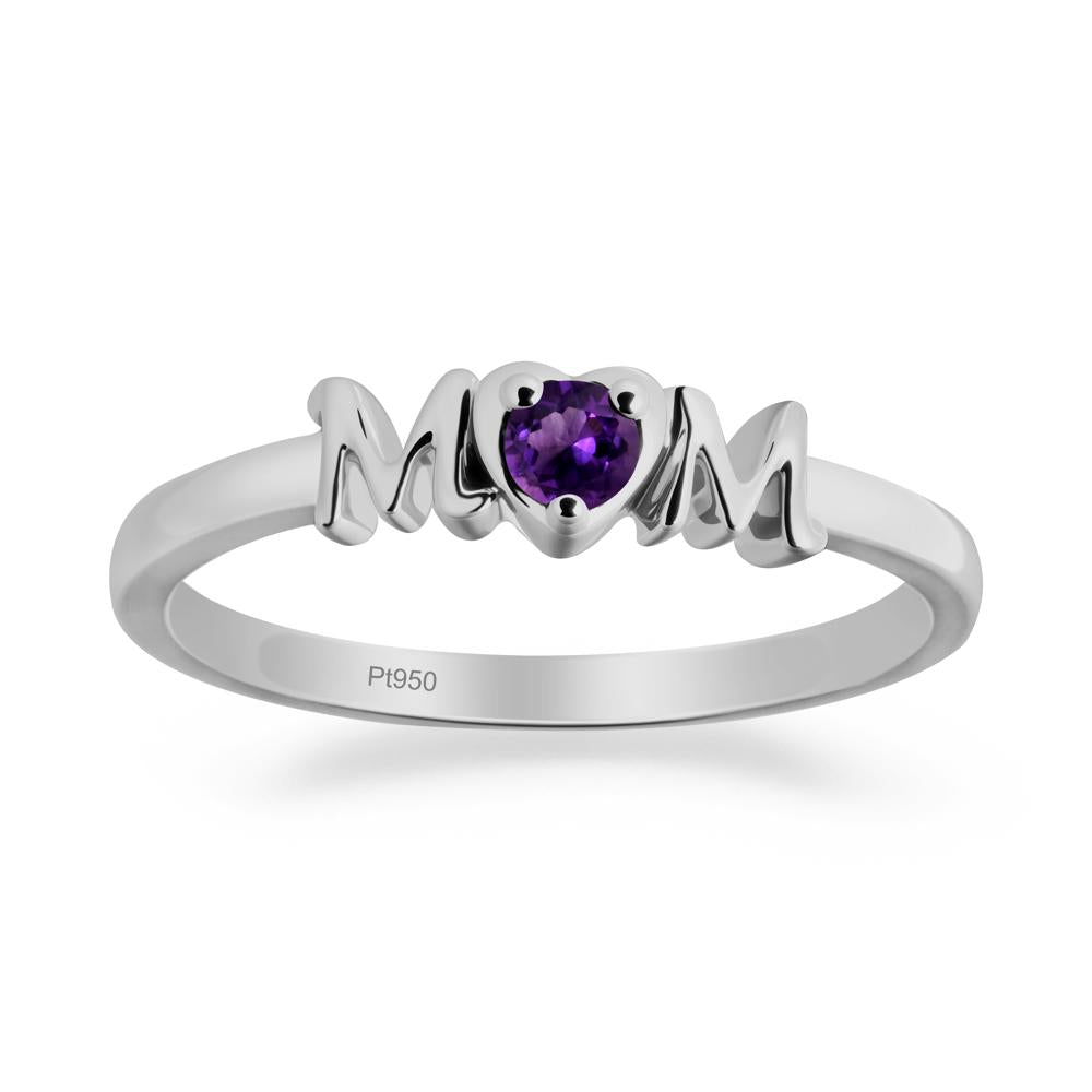 Mom Amethyst Ring - LUO Jewelry #metal_platinum