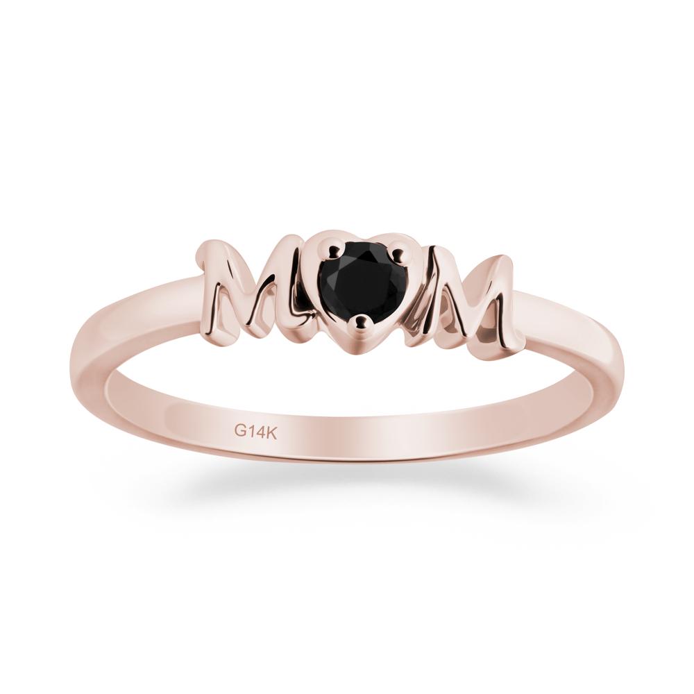 Mom Black Spinel Ring - LUO Jewelry #metal_14k rose gold